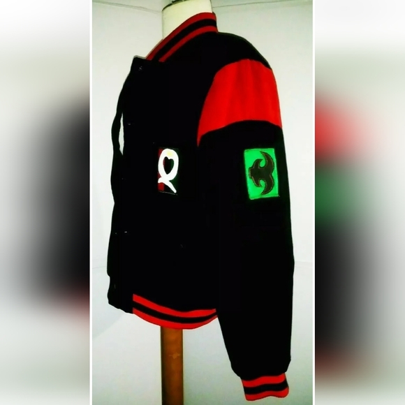 NEW Queens Rule Bomber Letterman Jacket Coat! Quilted. Adinkra, Ankh. Women, S. - Picture 6 of 11